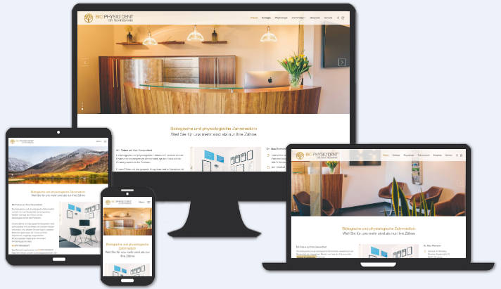 Webseite für Biologische und physiologische Zahnmedizin, Nürnberg