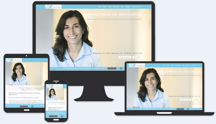 Homepage für Zahnärztin München Dr. Irini Elsässer
