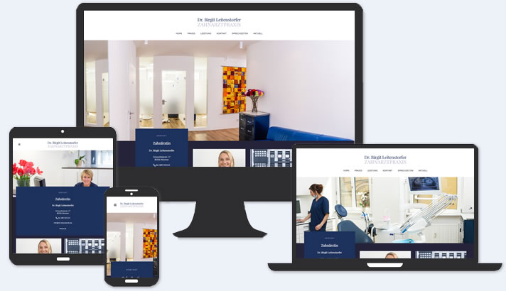 Website für Zahnärztin Dr.&nbsp;Leitenstorfer, München
