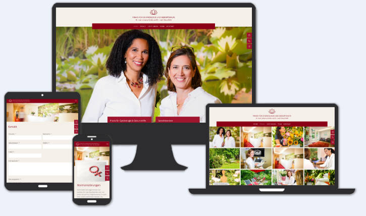 Webseite für Gynäkologische Praxis am Fürstengarten 