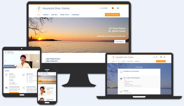 Website für Website für Hausärzte Dres. Farkas
