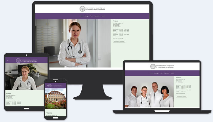 Website für Internistische Hausarzt Praxis Nürnberg