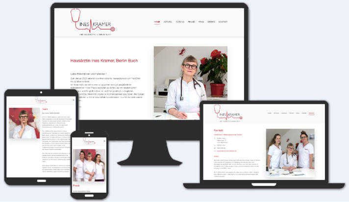 Website für Hausärztin Ines Kramer