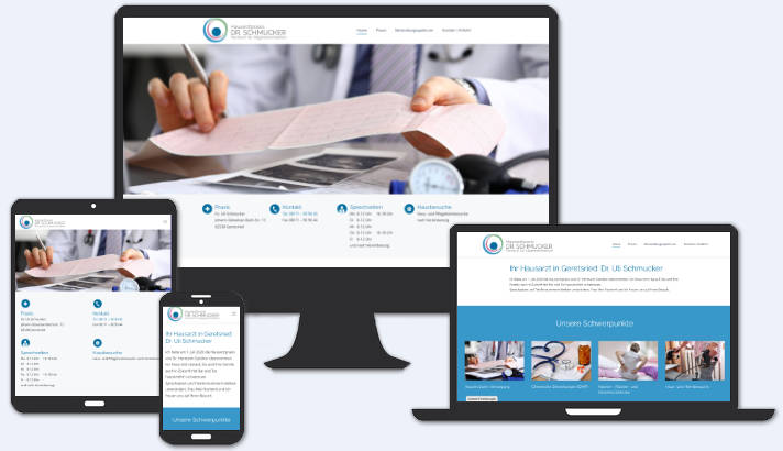 Webseite für Hausarztpraxis am Schönen Turm