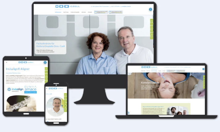 Praxis Homepage für drs. Czell Kieferorthopädie, Geretsried