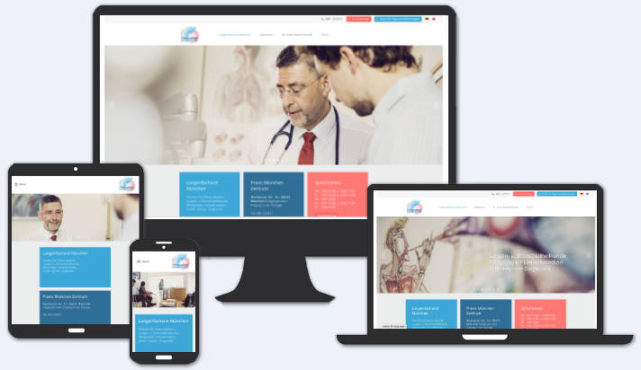 Praxishomepage für Lungenfacharzt  Dr. Schnell, München