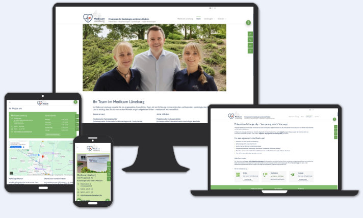 Webseite: Privatpraxis für Kardiologie und Innere Medizin