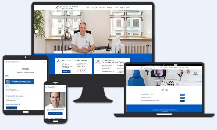 Webseite für Prof. Leunig HNO München