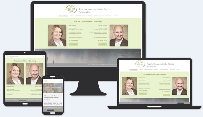 Webseite für Psychologen Schneider München