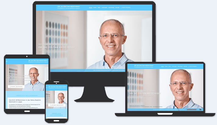 Webseite für Dr. (H) Zoltan Medgyessy, Reha Medizin Detmold in Lippe