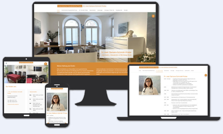 Website für Internistische Hausärztliche Praxis, Dr. med. Barbara Schmidt-Priebe