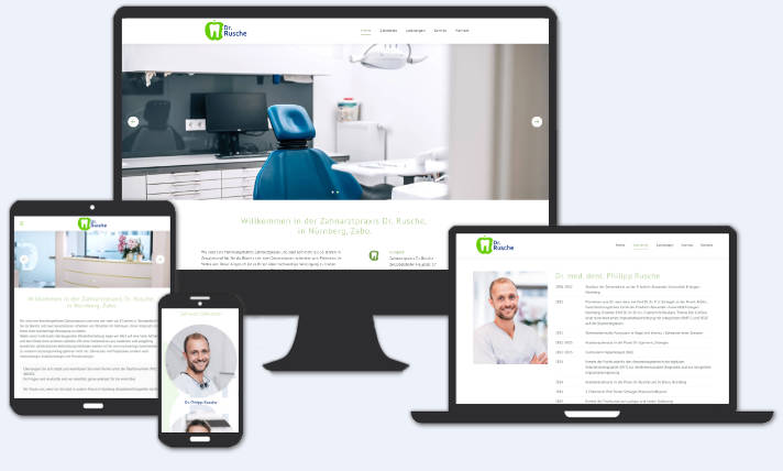 Website für Zahnarzt Dr.&nbsp;Rusche, Nürnberg