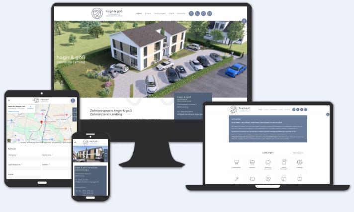 Website für hagn & goß Zahnärzte in Lenting