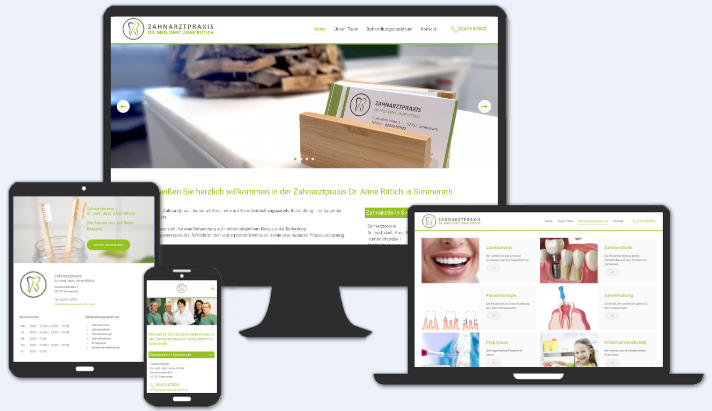 Website für Zahnarztpraxis Dr. med. dent. Anne Rittich