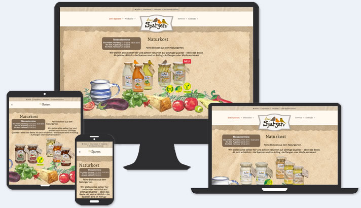 Webdesign für Biokost - Naturkost, Adelsdorf