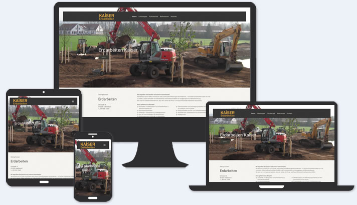 Website Design Erdarbeiten Kaiser Adelsdorf / Höchstadt