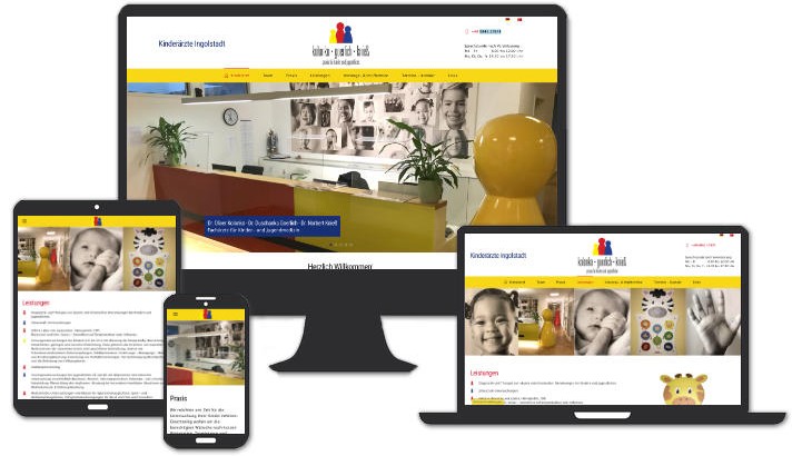 Webseite für Ihre Kinderärzte im Donau City Center - Ingolstadt