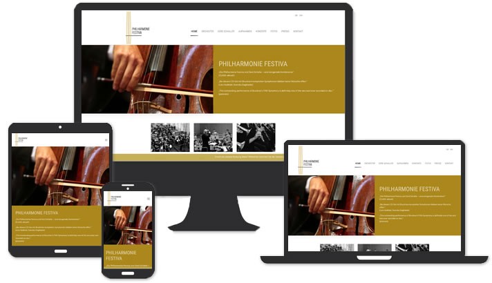 Website Philharmonie Festiva, Ebrach